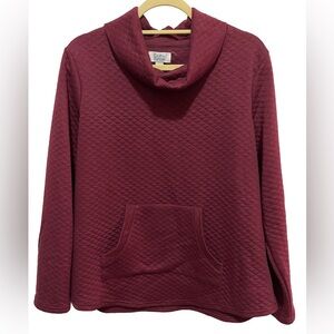 Croft and Barrow - Burgundy cowl neck sweatshirt - size Large - NWOT